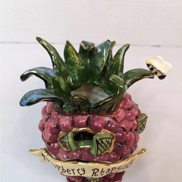 Blue Sky Clayworks Raspberry Rhapsody Large House Tealight Votive Candle Holder - Picture 6 of 6